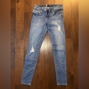 Kut from the Kloth MIA Toothpick Skinny Distressed Blue Jeans